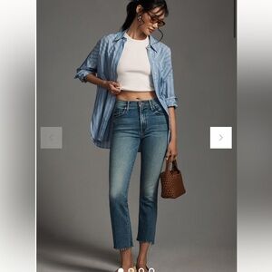 MOTHER insider crop step fray in juicin’